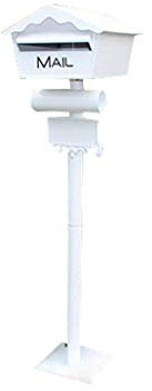 All-aluminum Pole Mailbox, Floor-standing Outdoor Garden Lock Mailbox, Villa Pole Mailbox/Postbox Garden Letter Box