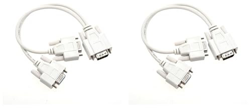 Pyugxab 2X New 1 PC A 2 MONITORES Cable Divisor para Video VGA