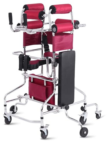 XUZAOJUN Stabiler 8-rädriger Faltbarer Gehwagen for Ältere Menschen,höhen-und Breitenverstellbar,Rehabilitationsgerät for Unterstütztes Gehen/Stehen,Hemi Walker for Schlaganfallpatienten(Frauen)