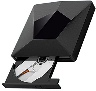 YQVEOT Lecteur DVD, Lecteur Optique Externe USB 3.0 CD/DVD-ROM DVD RW ROM graveur for Ordinateur Portable de Bureau