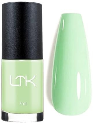 Mint Green Nail Polish - Quick Dry Breathable Glossy Nail Polish - Long Lasting Active Smooth Teal Cream Nail Varnish - Pastel No Chipping No Need Baking Nail Varnish for Women Girls