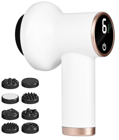 Gaethra Massaggiatore Anticellulite Professionale con Batteria 1800mAh Ricaricabile, Massaggiatore Elettrico con 8 Testine e 9 Livelli, Massaggiatore Anticellulite Infrarossi Adatto a Tutto il Corpo