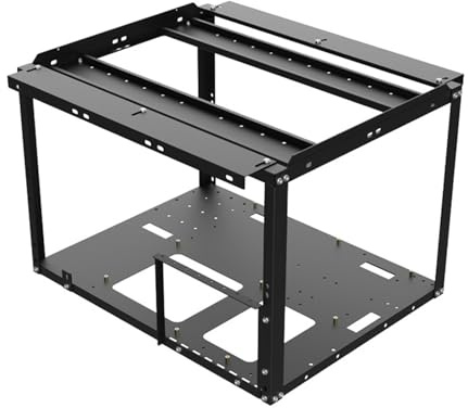 Open Air Test Bench - Open Air Pc Testbench Frame, Stapelbarer Ständer | Desktop -Computer -Chassis, Kryptowährungs -Münz -Mining -Hardware, Langlebige Rahmenstruktur, Effizientes Kühlungsdesign, Prof