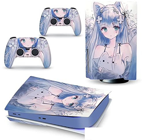 Senza Bolle, Senza Schiuma Decal Skin Per PS 5 Disk Edition Console 2 Controller Vinile Cover Wraps Per PS5 Disc Version 04912