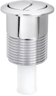 Leseogye Dual Toilet Flush Button, Chrome Replacement Toilet Flush Button Pusher Compatible with Siamp Flush Valve, Compatible with Skipper 45, Silver Dual Flush Toilet Push Button ABS Accessories