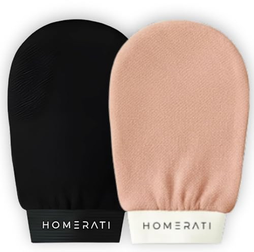 Gant Exfoliant Corps HOMERATI (Lot de 2) – Gommage Viscose Doux – Élimine Peaux Mortes & Poils Incarnés – Réutilisable