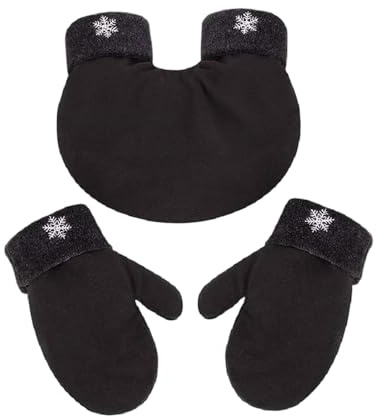 MotiveTech Pareja de Manos, Guantes de Invierno Suaves Y Cálidos para Senderismo Y Raquetas de Nieve, Negro, universal