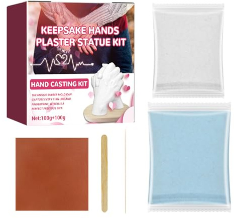 Generisch Gips-Handformguss-Set | Familien-Fußabgüsse, Abguss-Set, Heimdekoration, Geschenke | Jubiläums- und Brautparty, Feier, Hotel