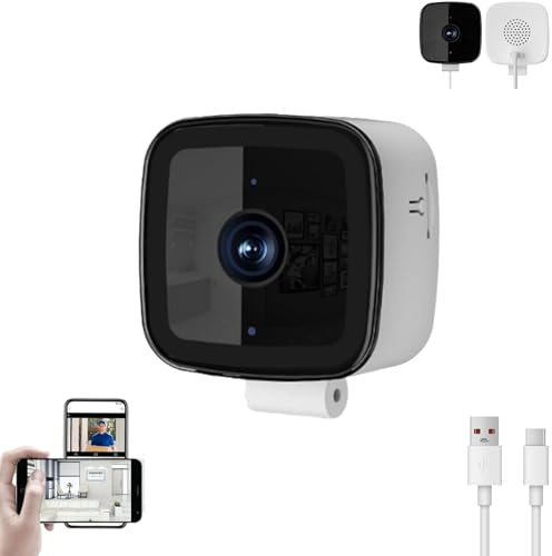 WNJUHOKK Smart 2K Window Security Camera, Indoor WiFi Home Camera with Color Night Vision, Motion Alerts and Two-Way Audio, 24/7 Recording, App Control and Wide Angle View (1PCS)
