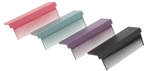 LRXIYODE 4 Stück Tragbarer Kunststoff Glätteisen Kamm mit Intelligenter Temperaturkontrolle für Tägliche Anwendung und Reisen zum Haarstyling und Glätten
