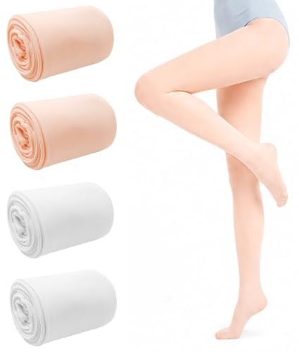 YUANFANXX 4 Pièces Collant Danse Classique Fille, Collant Fille, Colla nt Enfant Fille, Collant Patinage Artistique Fille, Collan t Danse, Collants Fille, pour Ballet Yoga Gymnastique (2 couleurs)