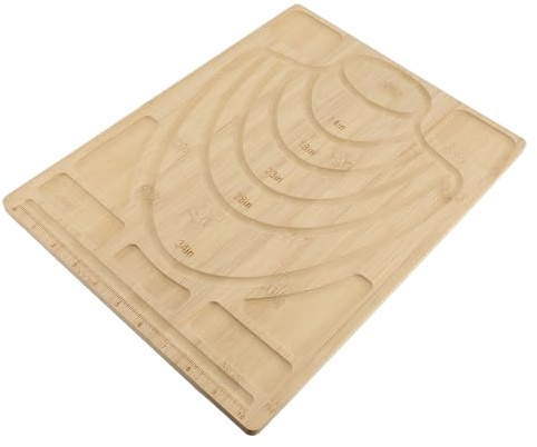 Jiawu Pärlbräda, Flera Storlekar Tummått Bambusoideae Material Smycketillverkning Pärlbräda, Pärlbricka med Organiserad Design för halsbands- och Smyckedesigners