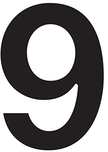 Numéro de maison 9 Noir Design Numéro de maison en acier inoxydable