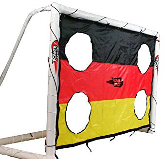 Torwand Fußball Deutschland Fahne - 2. Verschiedene Größen - Polyester - inkl. Spannseil und Anker - WETTERFEST