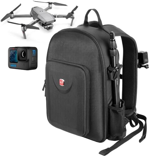 Smatree Professioneller Hartschalen-Rucksack, kompatibel mit DJI Mavic 2 Pro/Mavic 2 Zoom und Gopro Hero 2018/Gopro Hero 7/6/5/4/3+/3/2/1, Akku, Ladegerät, Fernbedienung