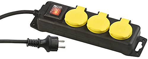 revolt Wall Electrical Outlets - Ciabatta Al di fuori: Prese multiple da esterno, commutabile, protetto contro gli spruzzi IP44 (Ciabatta giardino, Ciabatte, Impermeabile presa)