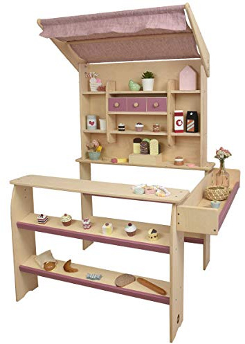 Meppi Kaufladen Lollipop aus Holz rosa/Natur - Kaufmannsladen für Kinder - Marktstand