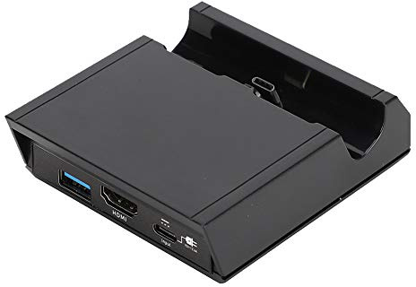 Dock di Ricarica Adattatore TV HDMI per Nintendo Switch/Lite con Interfaccia per Auricolari, Docking Station Caricatore Dock Set Buona Sostituzione per Nintendo Switch Dock Ufficiale