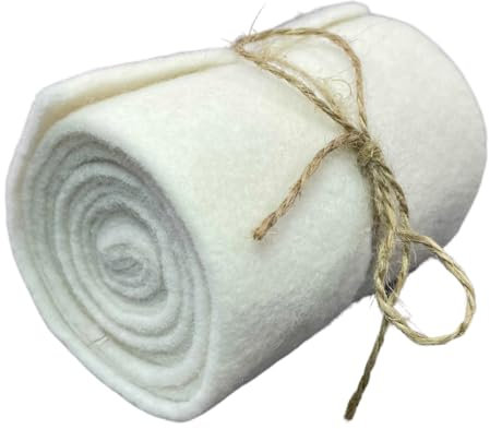 Marzoon 10 x 200 cm Weiß Filzband – Dekoband Filz für Basteln, Nähen & Tischdeko – Deko-Momente & Bastelspaß – vielseitig einsetzbar