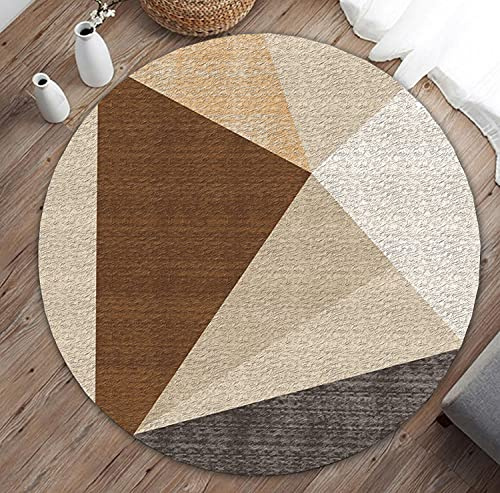 Tappeto Rotondo da Salotto 40 cm Grande Morbido Antiscivolo - Moderno Tessuto a Mano Lavabile in Lavatrice per Camera da Letto e Divano - Pavimento Modello Colorato