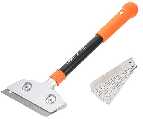 Tôle de Racloir en Verre de Vitre Métallique: Grattoir de Dissolvant de Nettoyage de Ciment Ménager pour La Peinture Murale de Plancher Caulk Étiquette Autocollant Colle