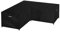 Dokon V-Shape Garden Furniture Covers Waterproof Heavy Duty 600D Oxford Fabric Windproof Anti-UV Outdoor Rattan Corner Sofa Cover with Air Vent, Patio Sofa Covers (215x215x85cm) - Black