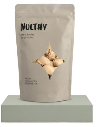 NULTHY Pistacho en Cáscara Natural Sin Sal, 1kg | Vegano, Origen España, Alto en Fibra, Fuente de Proteína
