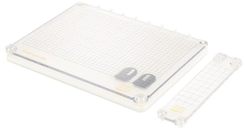 Vaessen Creative Stamp Easy Pro Stempelhilfe Trennbar inkl. Stempelplatten, Magnetplatten Und Magneten, An 3 Seiten Randlos, Zur genauen Positionierung von Stempeln für Clear Stamp Und Gummistempel