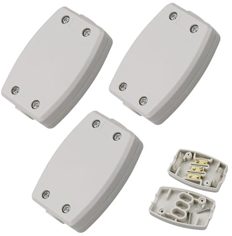 3 PCS Electrical Connectors Electrical Junction Box for Connecting and Protecting Wires Cable Connectors Electrical Wire Connectors Small Junction Box Suitable for Power Wiring,Outdoor Use