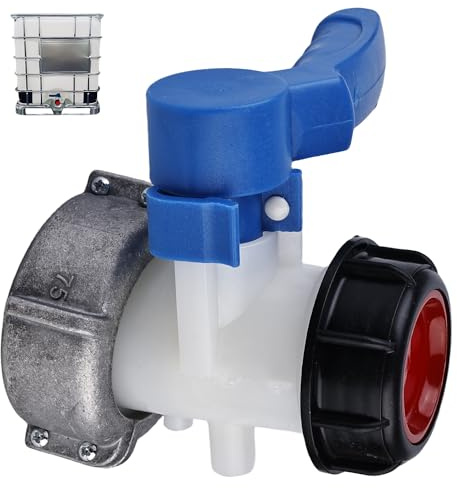 Nizirioo IBC-Wassertank Universal Adapter: Container Klappenhahn Absperrhahn 75mm Schlauchanschluss Auslaufhahn, IBC Container Auslass Regelventil Für IBC Ablasshahn Regentonne Kanister Container