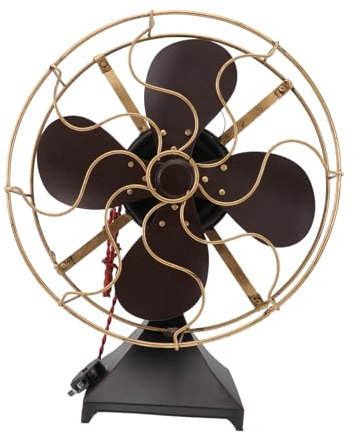 Cabilock Ventilador Retro Vintage De Hierro Casual Decoración 4 Pie De Escritorio