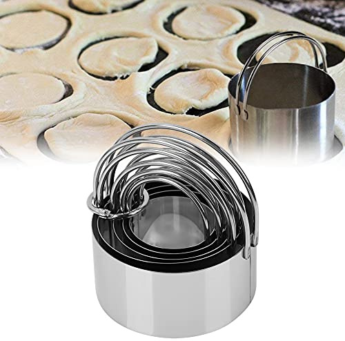 Professional Grade Stainless Steel Pastry Scraper Dough Blender Biscuit Cutter Set – Ergonomic Design with Common Baking Units for Easy Baking