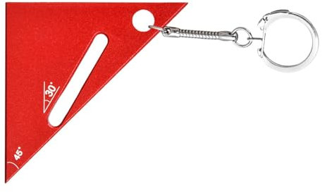 Righello triangolare in lega di alluminio, strumento di misurazione, goniometro da 90/45 gradi, quadrato portatile in lega di metallo, righello di precisione per lavori di falegnameria e