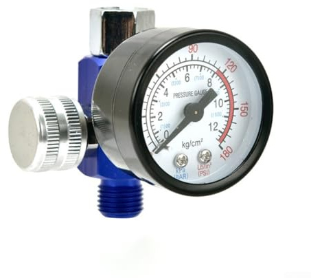 Regolatore di pressione dell'aria da 1/4 di pollice, per aerografo, per aerografo, valvola di regolazione della pressione, accessorio per utensili pneumatici (A)