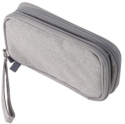 OSALADI Bag for Data Cable Charger Portable Chargers for Cell Phones Storage Bag External Charger Travel Digital Carrying Pouch Cell Phone Charger Portable Charger Pouch Bag Grey