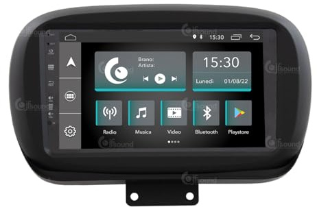 JF Sound - Autoradio X7C per Fiat 500X - Display HD 9 - CarPlay e Android Auto via cavo - Bluetooth - Radio DAB+ - Prodotto in Italia