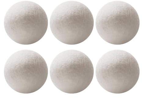 6 x Wool Drying Balls for Tumble Dryers, Fabric Softening Balls, Drying Balls, Reduce Wrinkles and Reusable Natural Fabric Softener