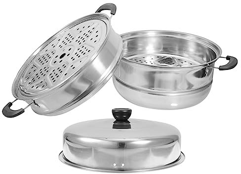 Alipis Pentola Per Cottura Vapore Adatta Per Induzione Per Pane Uova Verdure e Design Semplice e Facile Da Riporre