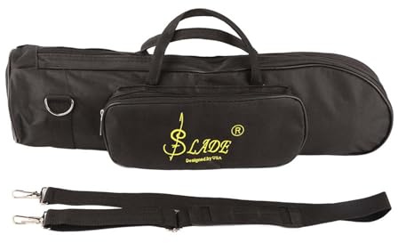 Shipenophy Trompette Sac en Nylon Léger Instrument de Musique Cas Accessoires avec Double Fermeture Éclair et Doux Intérieur pour Confortable Transport Noir