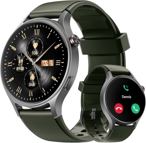 Montre Connectée Homme Femme avec Appel,1.32 AMOLED Smartwatch Femme Always-on Display Fonction,120+ Modes Sport/Fréquence Cardiaque/Sommeil/SpO2,Montre de Fitness Podomètre Calories Android iOS