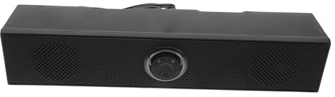 DOITOOL Haut-parleurs D’Ordinateur Compacts pour PC de Bureau, Connexion USB, Caisson de Basses Intégré, Double Haut-Parleur, Design Noir pour Bureau