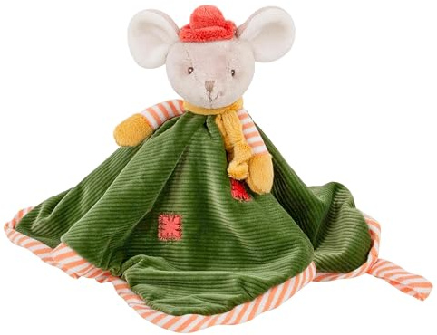 Teddys Rothenburg Bukowski Schmusetuch Maus Henry 30 cm Creme/grün/orange Babyartikel Plüschmaus