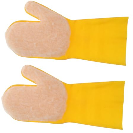 UKCOCO 2pcs Pool Cleaning Mitts Latex Aquarium Cleaning Gloves for Swimming Pools Hot Tubs and Car Wash Scrubbing Tools and Spa Maintenance