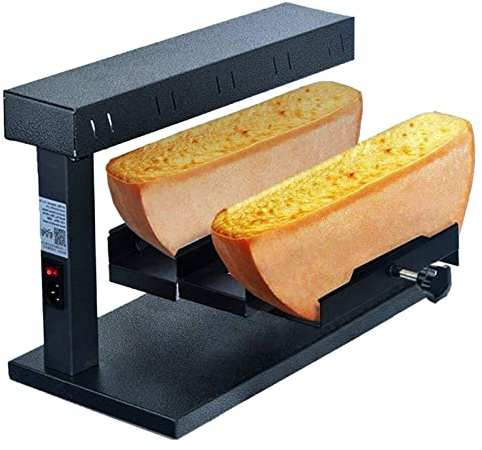 Fondoir à Fromage Commercial Appareil à raclette électrique pour faire fondre le fromage - Appareil de chauffage de comptoir 650 W à chauffage rapide, 2 roues
