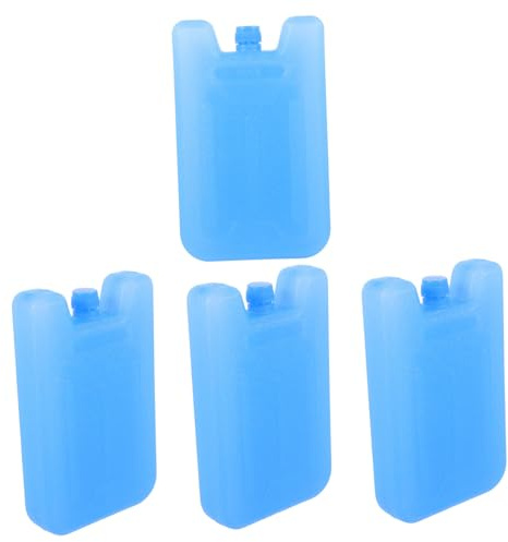 DECOMELODY Cajas De Hielo Reutilizables Grandes 4 Piezas, Material Seguro, Compatible Neveras Portátiles, Paquete De Enfriamiento para Bebidas y Alimentos Transporte