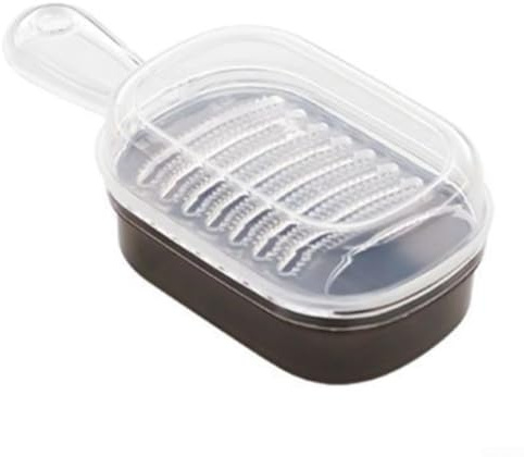 Rallador ligero de 2 vías con platillo para uso en cocina hecho de aluminio fabricado en Japón para rallar verduras y condimentos eficientes