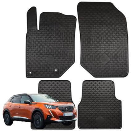TAPPETI - TAPPETINI IN GOMMA 3D TPE NERI PER PEUGEOT 2008 dal 2019 in poi
