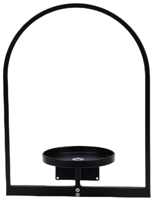 Asixxsix Soporte para Plantas de Pared, Macetero Decorativo de Hierro Resistente con Bandeja, Decoración de Pared, Soporte para Plantas para Sala de Estar, Dormitorio, Baño