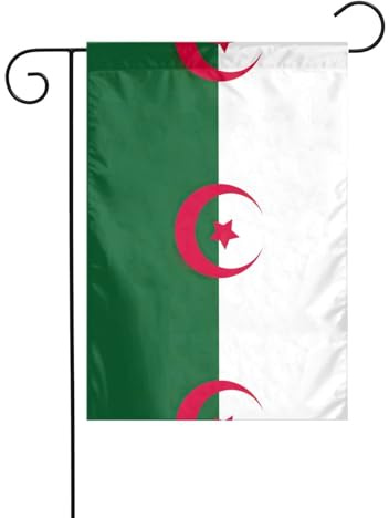 Drapeau de l'Algérie imprimé double face, 30,5 x 45,7 cm, anniversaire, mariage, vacances, cour, extérieur, décoration extérieure