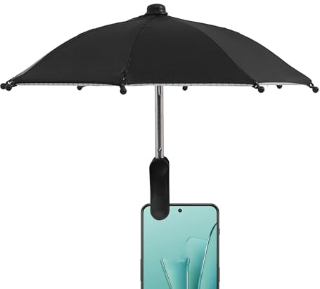 Mobile Phone Umbrella Shade | Phones Umbrella Clip for Sun | Adjustable Mobile Cell Phone Umbrellas Sun Shade | Anti-Reflective UV Protection Mini Shades Cover Phones Umbrellas for Outdoor